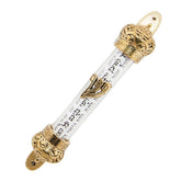 Gold Plated Mezuzah Door Talisman with Prayer Non Kosher Scroll Jerusalem 4,4"